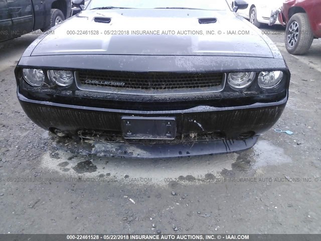 2C3CDYAGXEH133934 - 2014 DODGE CHALLENGER SXT BLACK photo 6