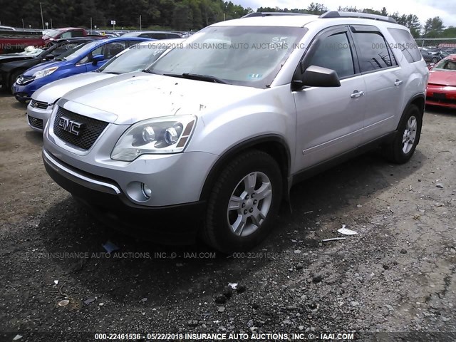 1GKKVPED1BJ381826 - 2011 GMC ACADIA SLE SILVER photo 2