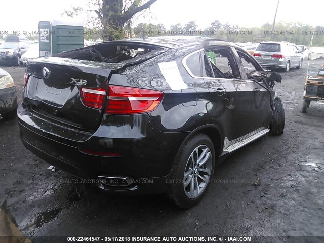 5UXFG8C56EL593301 - 2014 BMW X6 XDRIVE50I BLACK photo 4