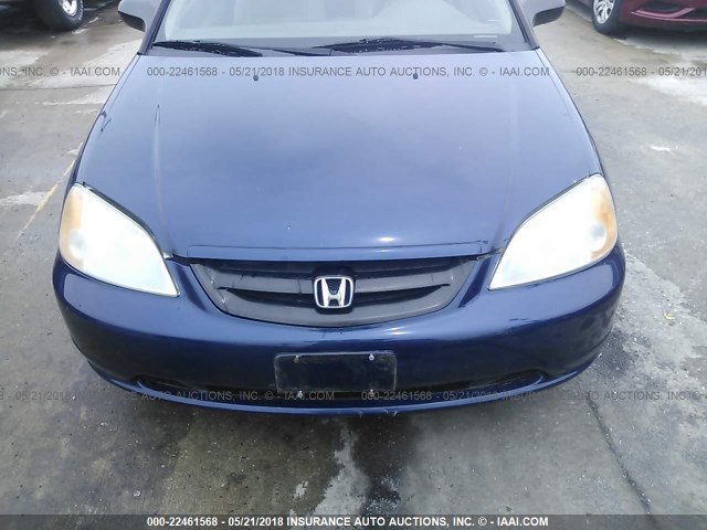 1HGEM22593L051757 - 2003 HONDA CIVIC LX Dark Blue photo 6