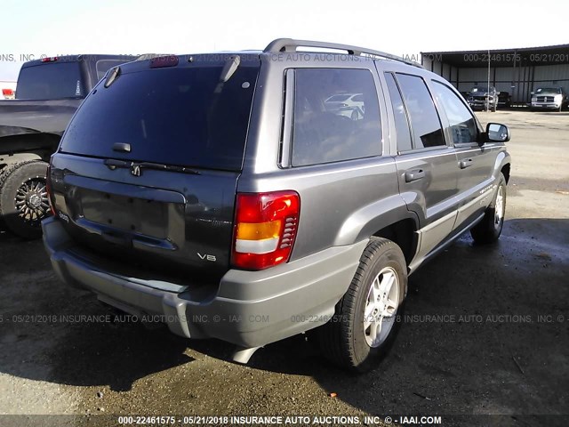 1J4GX48N72C288127 - 2002 JEEP GRAND CHEROKEE LAREDO GRAY photo 4