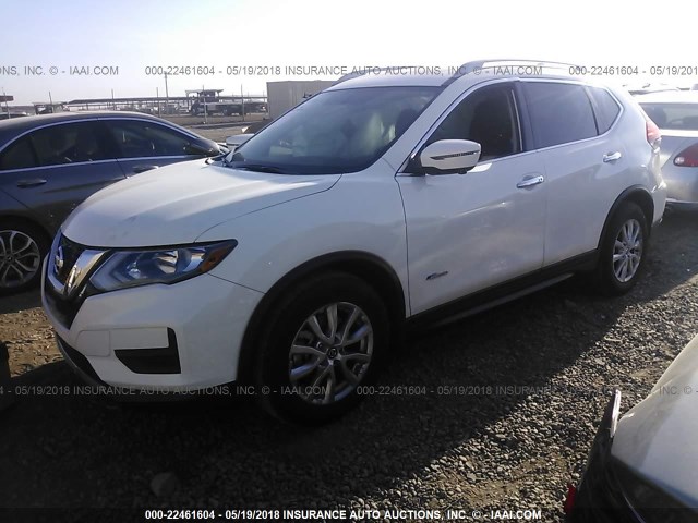 5N1ET2MT0HC787387 - 2017 NISSAN ROGUE SV HYBRID/SL HYBRID WHITE photo 2