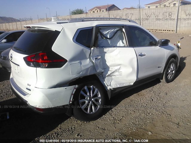 5N1ET2MT0HC787387 - 2017 NISSAN ROGUE SV HYBRID/SL HYBRID WHITE photo 4