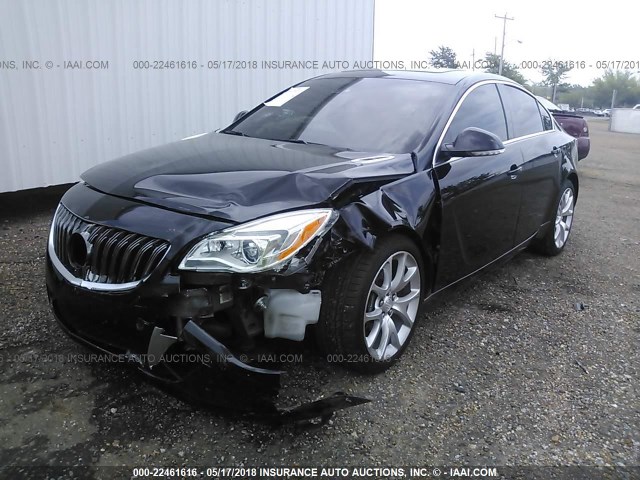 2G4GT5GX3H9108017 - 2017 BUICK REGAL GS BLACK photo 2