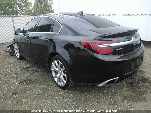 2G4GT5GX3H9108017 - 2017 BUICK REGAL GS Սև լուսանկար 3
