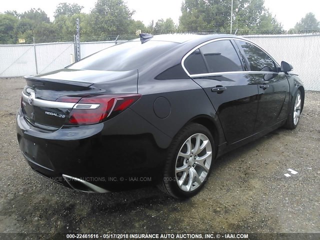 2G4GT5GX3H9108017 - 2017 BUICK REGAL GS Սև լուսանկար 4