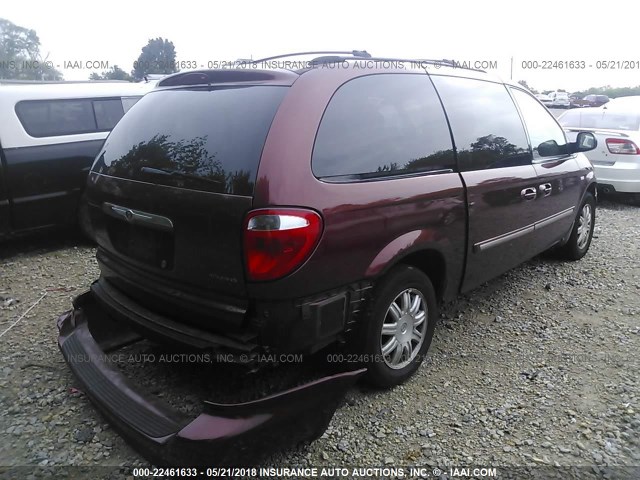 2A4GP54L47R152210 - 2007 CHRYSLER TOWN & COUNTRY TOURING MAROON photo 4