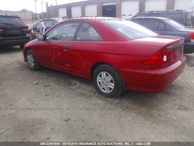 1HGEM22165L028453 - 2005 HONDA CIVIC DX VP 红色 照片 3