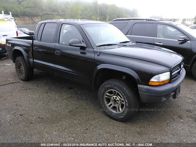 1D7HG38XX3S378942 - 2003 DODGE DAKOTA QUAD SPORT BLACK photo 1