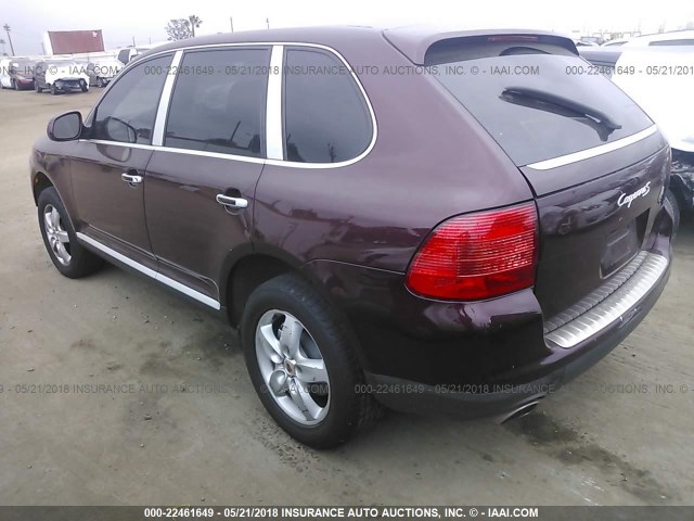 WP1AB29P34LA76566 - 2004 PORSCHE CAYENNE S MAROON photo 3