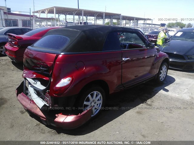 3C3JY55X16T202491 - 2006 CHRYSLER PT CRUISER TOURING RED photo 4