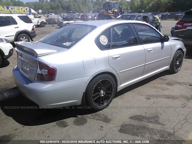 4S3BL616577208818 - 2007 SUBARU LEGACY 2.5I SILVER photo 4