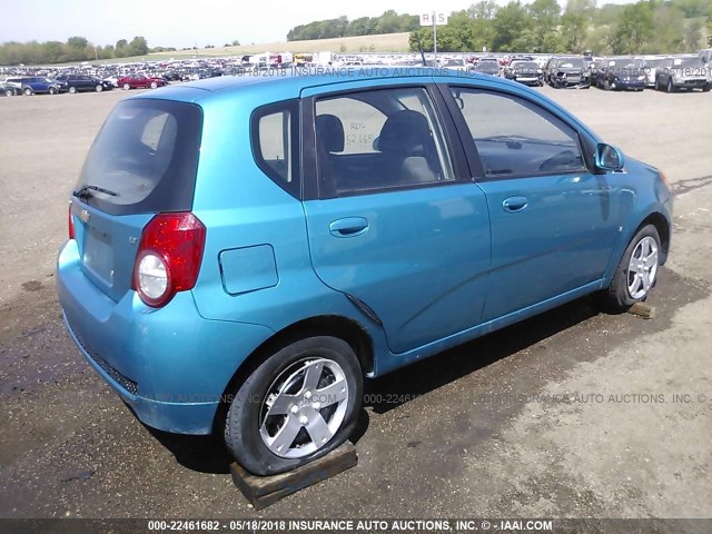 KL1TD66EX9B340062 - 2009 CHEVROLET AVEO LS/LT 青色 照片 4
