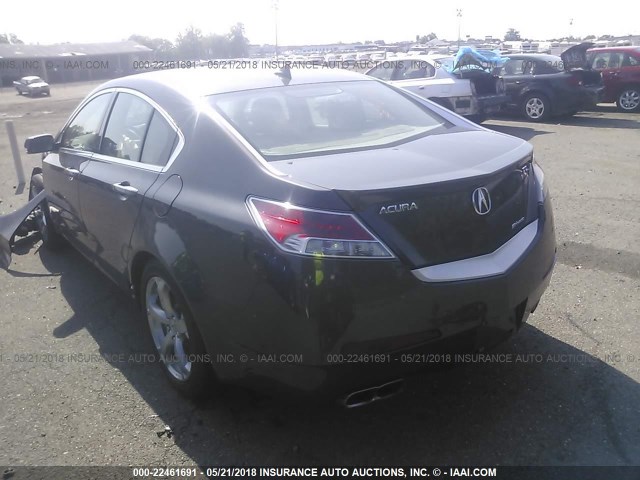 19UUA96559A006245 - 2009 ACURA TL GRAY photo 3