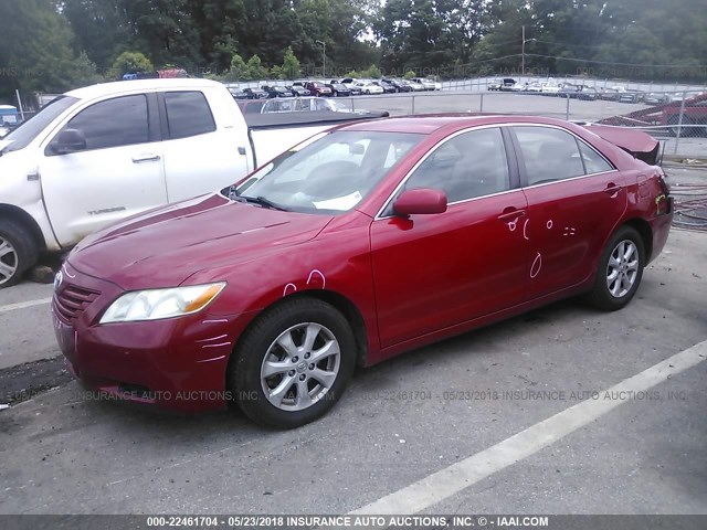 4T1BE46K57U108185 - 2007 TOYOTA CAMRY NEW GENERAT CE/LE/XLE/SE RED photo 2