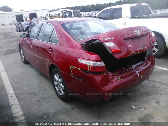 4T1BE46K57U108185 - 2007 TOYOTA CAMRY NEW GENERAT CE/LE/XLE/SE RED photo 3