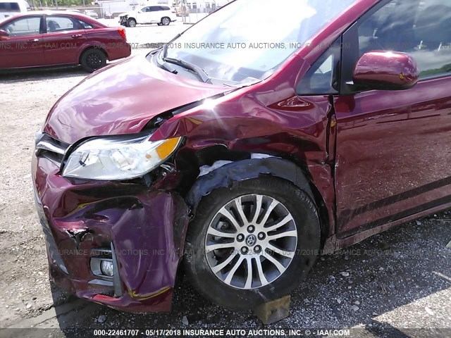 5TDYZ3DC6JS920454 - 2018 TOYOTA SIENNA XLE/LIMITED MAROON photo 6