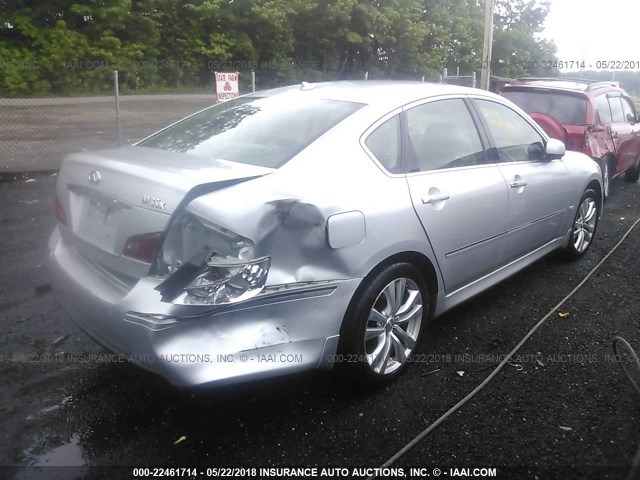 JN1CY0AR5AM961211 - 2010 INFINITI M35 SPORT SILVER photo 4