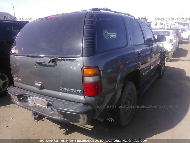 1GNEK13Z52R259962 - 2002 CHEVROLET TAHOE K1500 GRAY photo 4