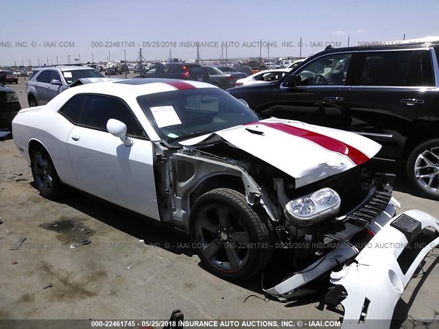 2C3CDYAG1EH116634 - 2014 DODGE CHALLENGER SXT WHITE photo 1