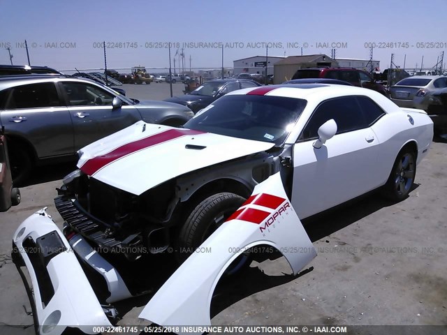 2C3CDYAG1EH116634 - 2014 DODGE CHALLENGER SXT WHITE photo 2