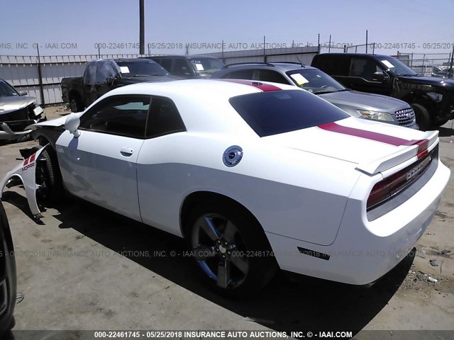 2C3CDYAG1EH116634 - 2014 DODGE CHALLENGER SXT WHITE photo 3