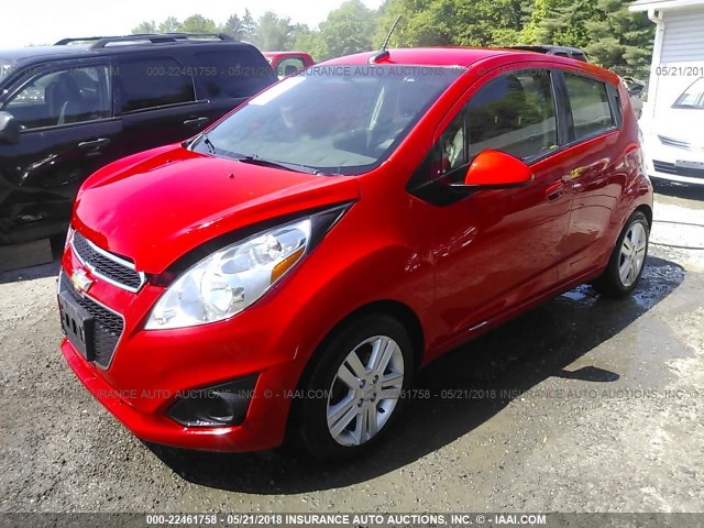 KL8CB6S98DC502600 - 2013 CHEVROLET SPARK LS RED photo 2