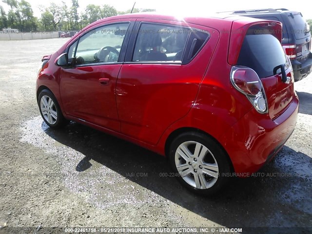 KL8CB6S98DC502600 - 2013 CHEVROLET SPARK LS RED photo 3