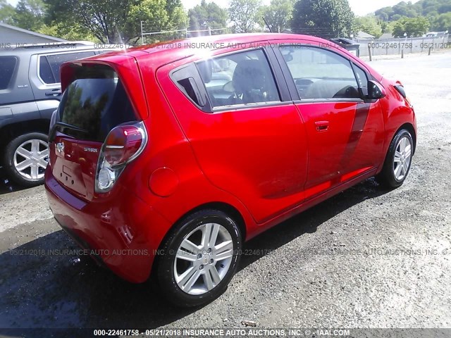 KL8CB6S98DC502600 - 2013 CHEVROLET SPARK LS RED photo 4