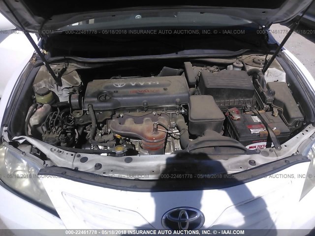 4T1BE46K27U587665 - 2007 TOYOTA CAMRY NEW GENERAT CE/LE/XLE/SE თეთრი ფოტო 10