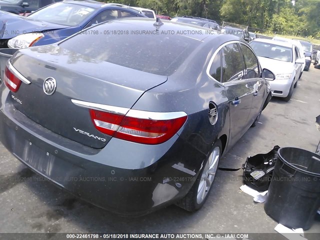 1G4PR5SK0D4145730 - 2013 BUICK VERANO CONVENIENCE GRAY photo 4