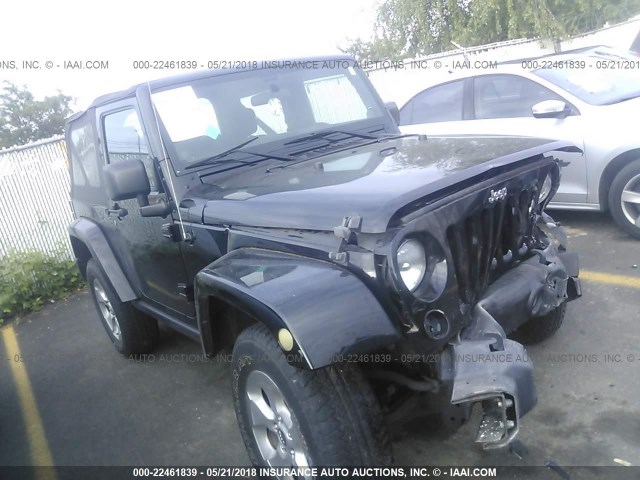 1C4AJWAG0CL237882 - 2012 JEEP WRANGLER SPORT BLACK photo 1