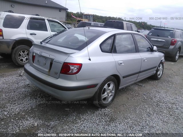 KMHDN56D55U151406 - 2005 HYUNDAI ELANTRA GLS/GT SILVER photo 4