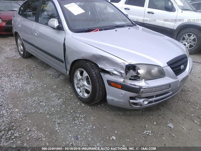 KMHDN56D55U151406 - 2005 HYUNDAI ELANTRA GLS/GT SILVER photo 6