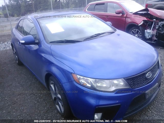 KNAFW6A37A5137720 - 2010 KIA FORTE SX BLUE photo 1