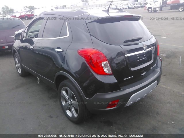 KL4CJFSB2EB591451 - 2014 BUICK ENCORE CONVENIENCE BLACK photo 3