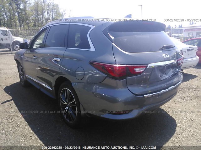 5N1AL0MM9GC522171 - 2016 INFINITI QX60 GRAY photo 3