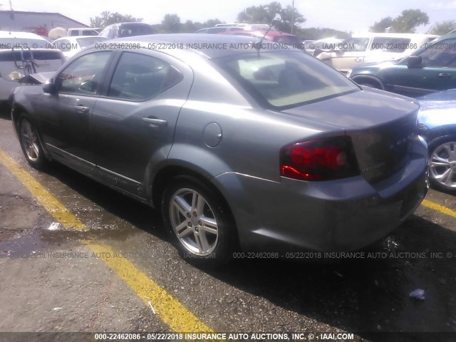 1C3CDZCB4CN157335 - 2012 DODGE AVENGER SXT GRAY photo 3