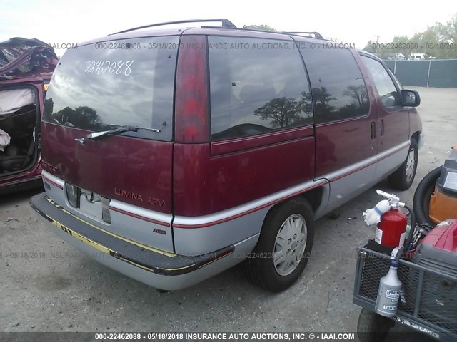 1GNDU06D8PT124985 - 1993 CHEVROLET LUMINA APV RED photo 4