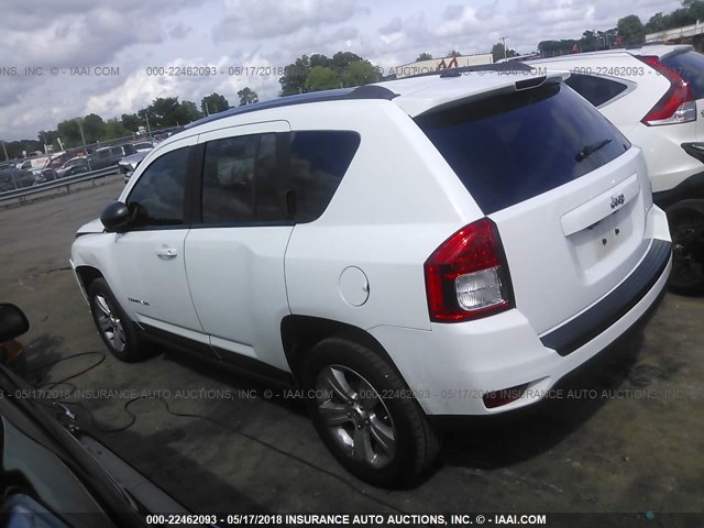 1C4NJCBA1CD678716 - 2012 JEEP COMPASS SPORT WHITE photo 3