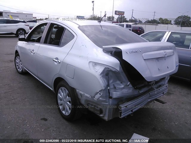 3N1CN7APXCL864664 - 2012 NISSAN VERSA S/SV/SL SILVER photo 3