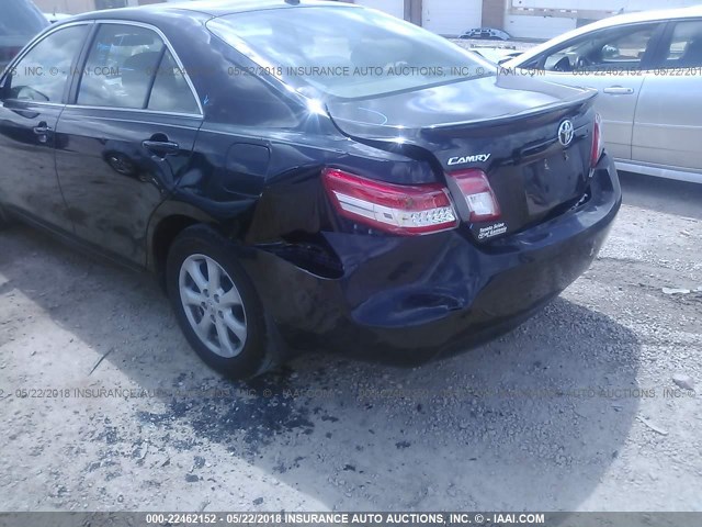 4T1BF3EK1AU113383 - 2010 TOYOTA CAMRY SE/LE/XLE BLACK photo 6