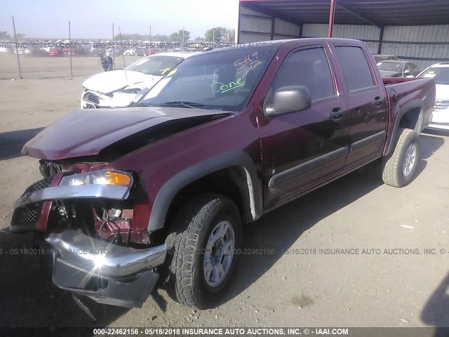 1GCDT33E488228226 - 2008 CHEVROLET COLORADO LT RED photo 2