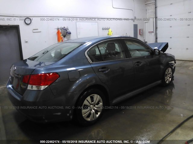 4S3BMCA61D3017721 - 2013 SUBARU LEGACY 2.5I BLUE photo 4