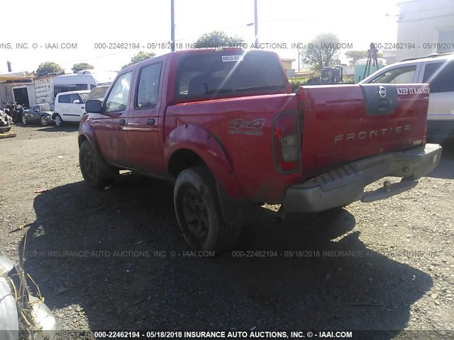 1N6ED27Y84C463877 - 2004 NISSAN FRONTIER CREW CAB XE V6 RED photo 3