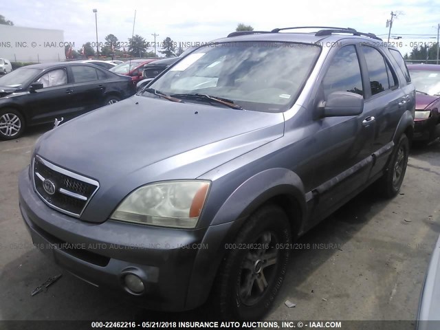 KNDJD733535063304 - 2003 KIA SORENTO EX/LX GRAY photo 2