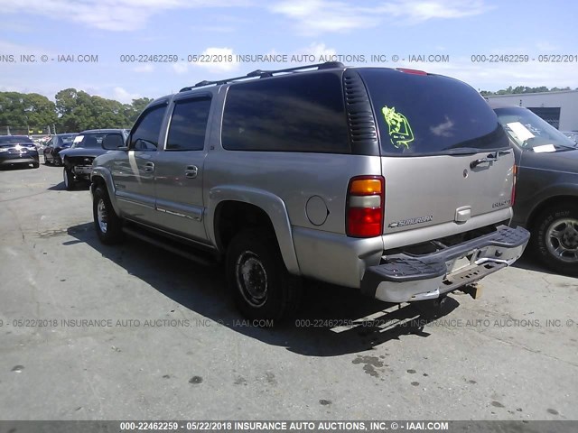 3GNGK26U72G190934 - 2002 CHEVROLET SUBURBAN K2500 Pewter photo 3