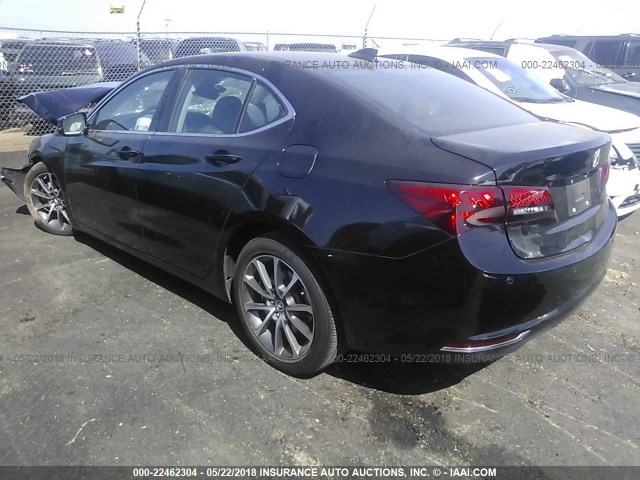 19UUB2F79FA019775 - 2015 ACURA TLX ADVANCE BLACK photo 3