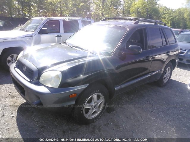 KM8SC73D43U455787 - 2003 HYUNDAI SANTA FE GLS/LX BLACK photo 2