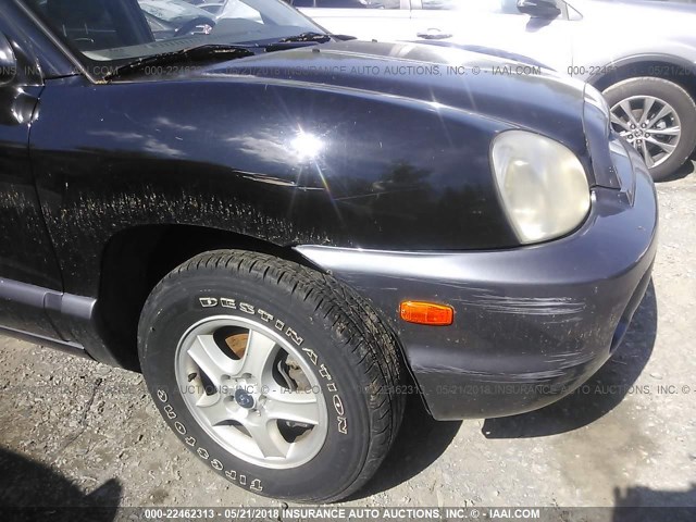 KM8SC73D43U455787 - 2003 HYUNDAI SANTA FE GLS/LX BLACK photo 6